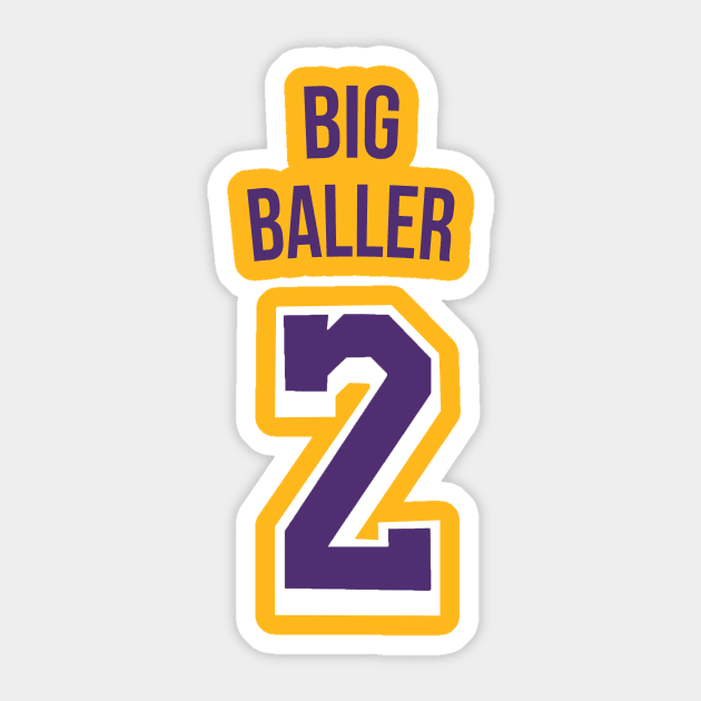 Lonzo Ball Big Baller Nickname Jersey Los Angeles Lakers Nba